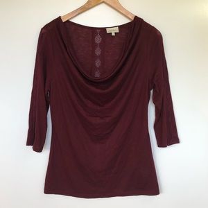 Anthropologie Deletta Cowl Neck Top Size M